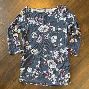 Motherhood Maternity Floral Ruched 3/4 Length